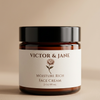 Cold-pressed moisture rich face cream amber glass jar Victor and Jane natural skincare